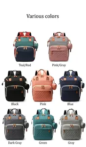 Stylish large capacity diaper bag backpack for moms available in various colors