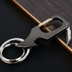 Premium-Metall-Autoschlüsselanhänger mit integriertem Klappmesser und Flaschenöffner