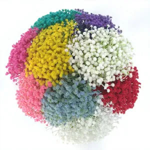 Vibrant multi-colored artificial baby's breath bouquet for wedding and home decoration