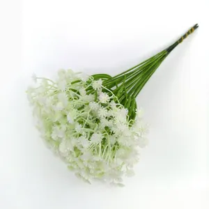 Realistic artificial white baby's breath bouquet for wedding decor and arrangements.