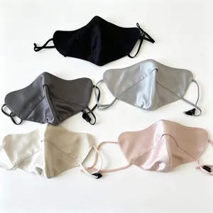 Masques de protection UV en soie de mûrier en cinq couleurs élégantes