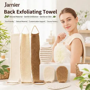 Exfoliating Bath Gloves Natural Sisal Jute Linen Body Scrubber Deep Clean Shower Back Scrubber Strap Skin Care Washcloth
