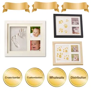 MDF Handprint And Footprint Picture Frame For Baby And Pet Keepsake DIY Memorial Desktop Or Wall Hanging Decor