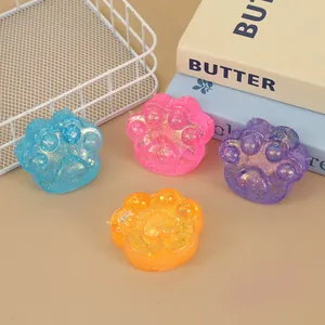 Bunte glitzernde Katzenpfoten Quetschspielzeuge zum Stressabbau und Sensorikspiel