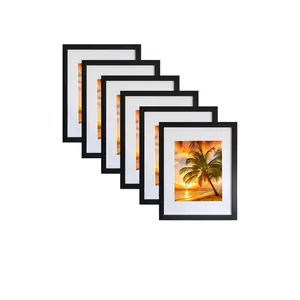 Modern Minimalist Wood Photo Frame Desktop Display Wall Mounted Picture Frame For Home Decor Horizontal Vertical Display