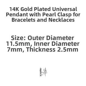 Size specifications for 14K gold filled pendant clasp jewelry component accessory
