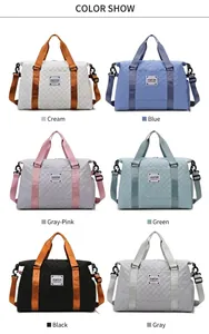 Grands sacs de voyage et de sport matelassés en six options de couleurs tendance.