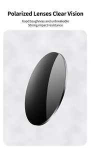Detailed close-up view of a high-quality polarized sunglass lens with impact resistance