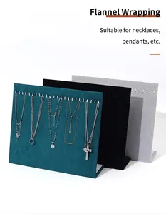 Professional velvet jewelry display stand for necklaces and pendants organization