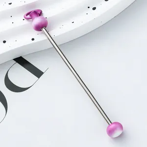 Professional creative DIY bead rod featuring purple gradient ends for keychain accessories
