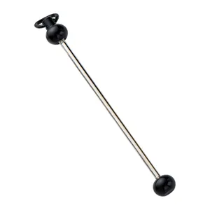 Stainless steel DIY bead rod for custom keychain jewelry accessories with black beads