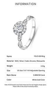 Detailed technical specifications for S925 silver moissanite flower halo ring jewelry
