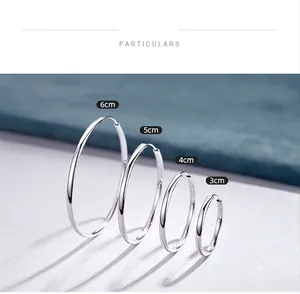 Comparaison détaillée des tailles de créoles en argent 999 de 3 cm à 6 cm de diamètre
