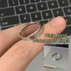 Frans Minimalistisch Titaniumstaal Eenvoudige Band Ring Voor Vrouwen Verguld Gegraveerd Hartelijke Belettering Ins Stijl Ring