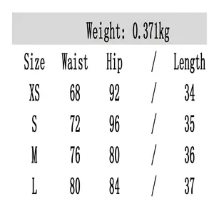 Detailed measurement guide and size chart for women's denim shirt and skort set