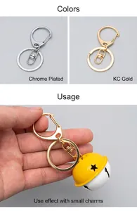 Metal lobster clasp and D-ring swivel keychain DIY accessory kit