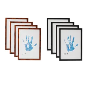 DIY Family Handprint Shadow Box Frame Kit With Multi Color Acrylic Paint MDF Wood And Acrylic Boards For Baby Keepsake