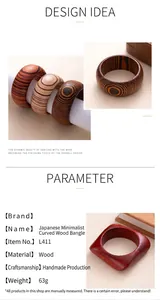 Detailed macro view of handcrafted vintage wooden bracelets with natural textures.