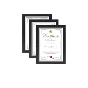Document Certificate Photo Frame MDF Wood Display Wall Hanging Tabletop Minimalist Award Diploma Holder Decor