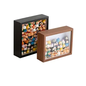 3D Shadow Box Frame Wooden Display Case For Figures Dried Flower Specimen Storage Modern Home Decor MDF