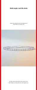 Elegant S925 silver tennis bracelet featuring sparkling moissanite stones in a luxury design