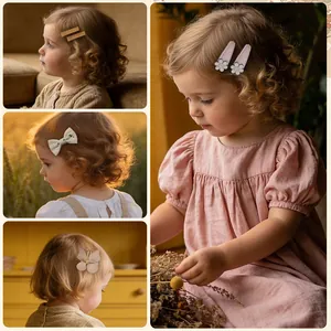 Ensemble de barrettes à fleurs brodées pour bébés filles de 0 à 3 ans sur modèles