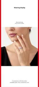 Mannequin portant une bague en argent moissanite, design élégant et brillant.