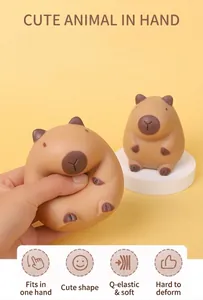 Detailed view of soft Capybara slow rebound squishy toy for effective stress relief.