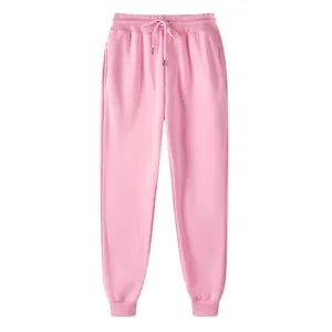 Pantalon de jogging rose pour homme, coupe ajustée avec cordon de serrage et poignets