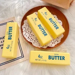 Realistic yellow slow rebound butter stick squishy toy for stress relief and sensory play