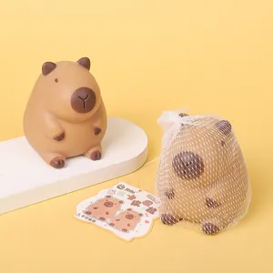 Cute Capybara Squishy Toy Slow Rebound Soft TPR Sensory Toy Stress Relief Squeeze Toy For Kids Adults Office Home Decompression Gift