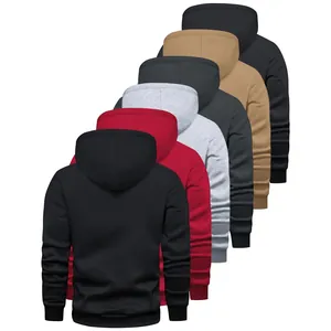 Collection de sweats à capuche unis pour hommes, sweats décontractés de taille européenne