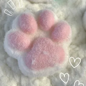 Giocattolo squishy zampa di gatto rosa e bianco per un efficace sollievo dallo stress