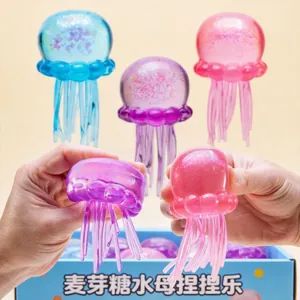 Colorful dream jellyfish maltose squishy toys for stress relief and sensory play at home.