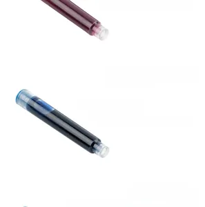 Detailed view of 3.4mm fountain pen ink cartridges in blue and blue-black colors.