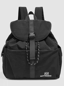 Stylish black preppy style casual backpack for commuting and outdoor activities