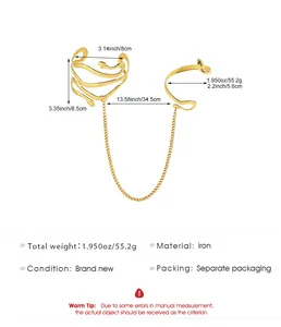 Technische specificaties voor retro gouden slang armmanchet en armband ketting set