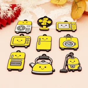 Set of 9 cute yellow furniture alloy charms for DIY jewelry making accessories