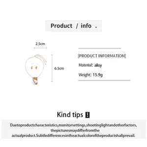 Product dimensions and specifications for metal flip-book necklace and earrings set