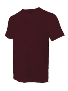 Detail der weinroten Mesh-Eisseide-T-Shirt mit atmungsaktiver Waffelstruktur
