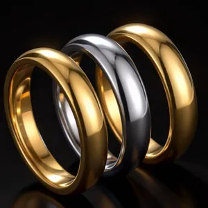 Minimalistische Roestvrijstalen Eenvoudige Bandring Voor Dames Hoogglans Gepolijst Glad Rond Koepelvormige Eenvoudige Ring Mode Sieraden Cadeau Voor Dames