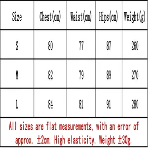 Detailed size chart for sequin shell hollow top and skirt set in S M L measurements