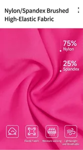 Gros plan sur le tissu respirant rose à séchage rapide pour vestes de yoga sport.
