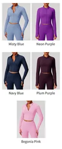 Veste de sport yoga slim-fit zippée pour femmes en plusieurs coloris élégants