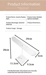 Clear acrylic headband stand with dimensions 29x28cm for hair accessory storage