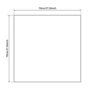 Diagramme de dimensions détaillé pour foulard carré en satin de soie 70 cm x 70 cm