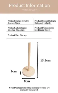 Soporte de madera para joyas con dimensiones para organizar gomas de pelo y pulseras