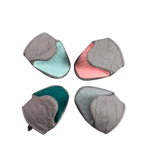 Mini Oven Mitts Silicone And Quilted Cotton Heat Resistant Non Slip Fish Pattern Microwave Baking Cooking Pinch Mitts