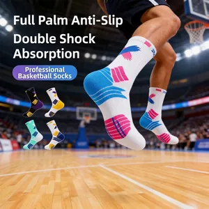 Professional Basketball Socks For Men Kids Thickened Towel Bottom Athletic Sports Socks Shock Absorption Crew Socks