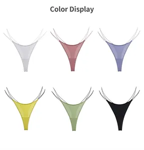 Sexy T-Back Strings aus fein gerippter Baumwolle in sechs verschiedenen Farben.